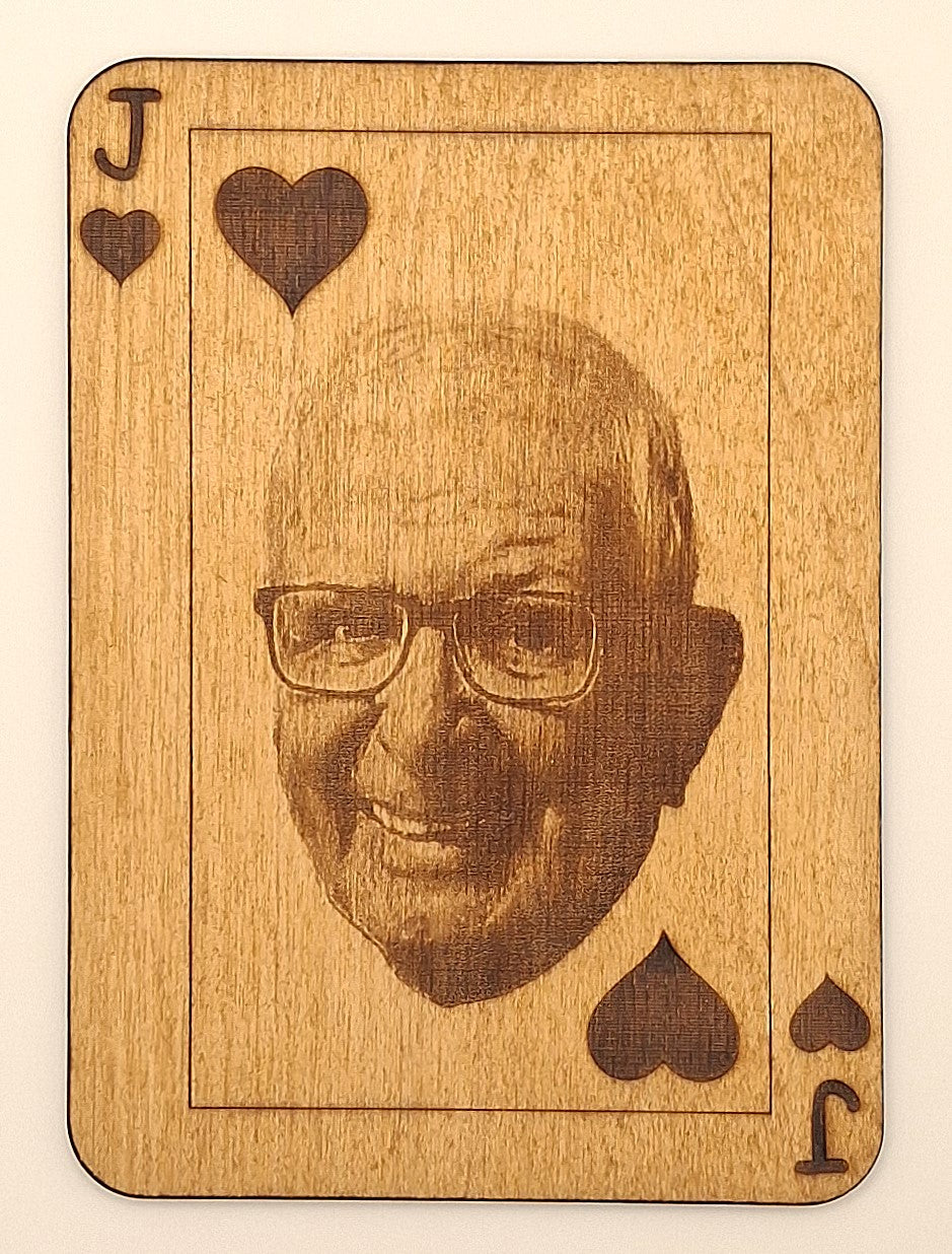 Postal em madeira (imagem e texto)