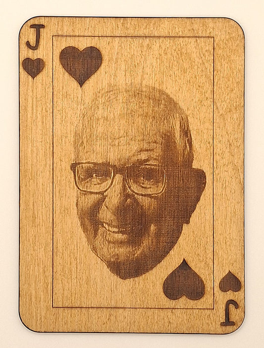 Postal em madeira (imagem e texto)