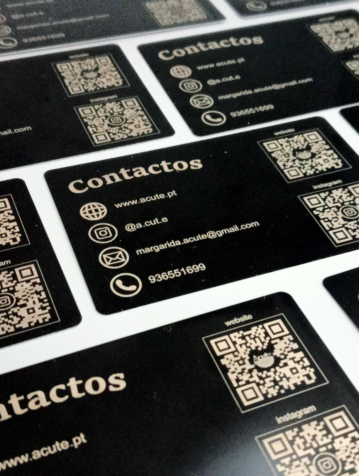 Cartões de Visita em Aluminio